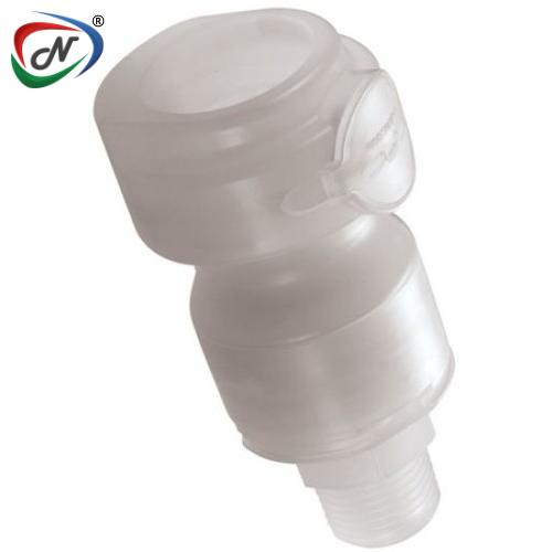 CPC Quick Connect & Disconnect Solutions CQGD06100108201 Valved In-Line Polypropylene Coupling Body, 1/2 Flare and Simriz® Seal NSSP004712