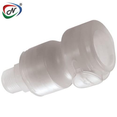 CPC Quick Connect & Disconnect Solutions CQGD06100112 Valved In-Line Polypropylene Coupling Body, 3/4 Flare and FKM (Viton®) O-Ring NSSP004713