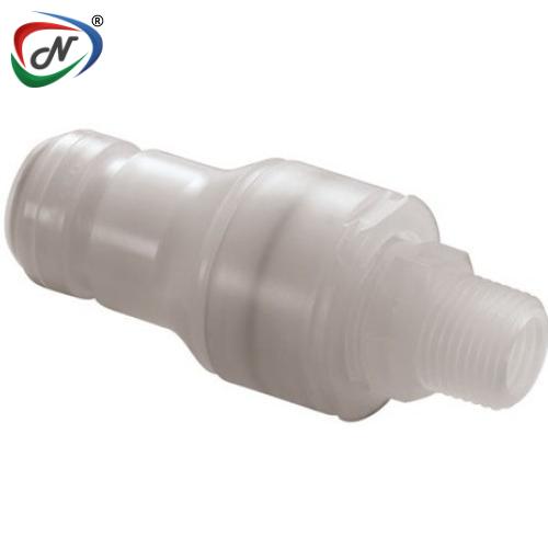 CPC Quick Connect & Disconnect Solutions CQGD06200106  Valved In-Line Polypropylene Coupling Insert, 3/8 Flare and FKM (Viton®) O-Ring NSSP004717