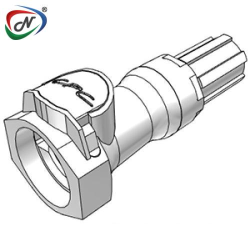 CPC Quick Connect & Disconnect Solutions CQHD06100104 Valved In-Line Polypropylene Coupling Body, 1/4 Flare and FKM (Viton®) O-Ring NSSP004721