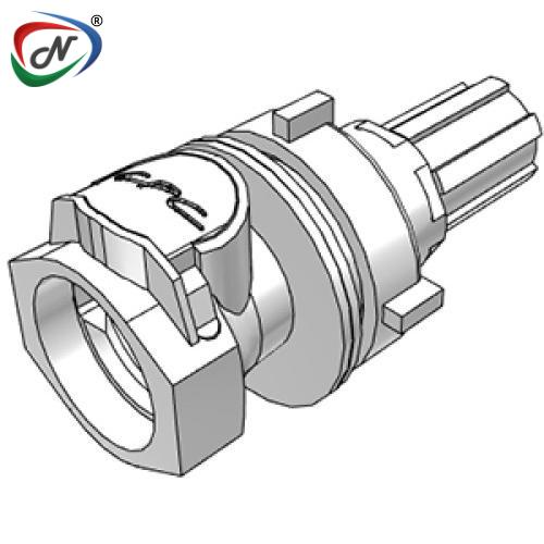 CPC Quick Connect & Disconnect Solutions CQHD06110104 Valved Panel Mount Polypropylene Coupling Body, 1/4 Flare and FKM (Viton®) O-Ring NSSP004736