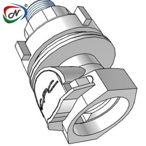 CPC Quick Connect & Disconnect Solutions CQHD06110206 Valved Panel Mount Polypropylene Coupling Body, 3/8 MNPT and FKM (Viton®) O-Ring NSSP004740
