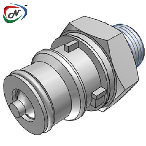CPC Quick Connect & Disconnect Solutions CQHD06200206 Valved In-Line Polypropylene Coupling Insert, 3/8 MNPT and FKM (Viton®) O-Ring NSSP004749