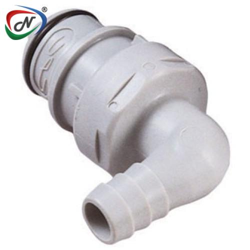 CPC Quick Connect & Disconnect Solutions HFCD13612V 3/8 JACO Valved In-Line Polypropylene Body FKM Seal NSSP005362