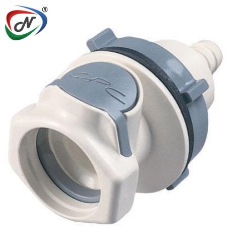 CPC Quick Connect & Disconnect Solutions HFCD161235 3/4 Hose Barb Valved Panel Mount Polysulfone Coupling Body NSSP005368