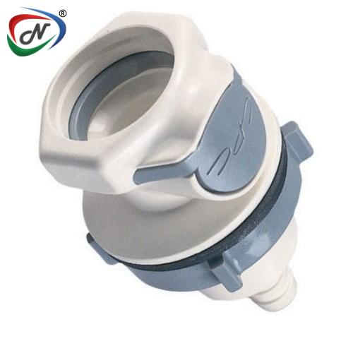 CPC Quick Connect & Disconnect Solutions HFCD161235V 3/4 Hose Barb Valved Panel Mount Polysulfone Coupling Body FKM Seal NSSP005369