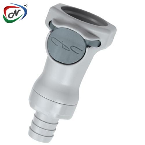 CPC Quick Connect & Disconnect Solutions HFCD17812HC 1/2 Hose Barb Valved In-Line Polypropylene Body Hastelloy-C® Spring NSSP005409