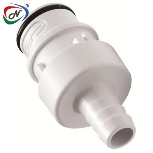 CPC Quick Connect & Disconnect Solutions HFCD22635 3/8 Hose Barb Valved In-Line Polysulfone Coupling Insert NSSP005432