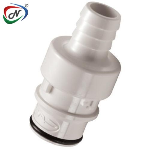 CPC Quick Connect & Disconnect Solutions HFCD22635V 3/8 Hose Barb Valved In-Line Polysulfone Coupling Insert FKM Seal NSSP005433