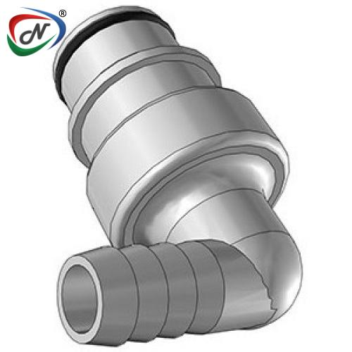 CPC Quick Connect & Disconnect Solutions HFCD23635 3/8 Hose Barb Valved Elbow Polysulfone Coupling Insert NSSP005444