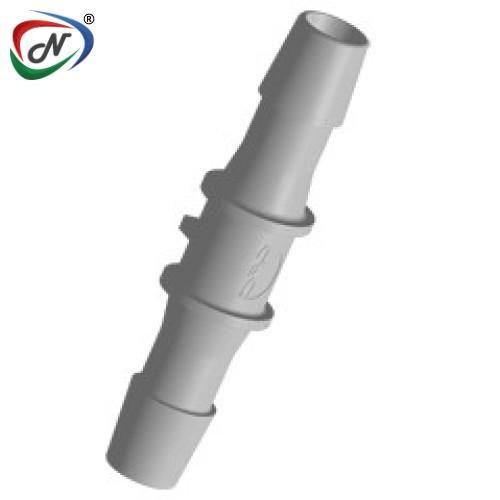 CPC Quick Connect & Disconnect Solutions HS12 Straight Fitting, 3/8 HB X 3/8 HB, Natural Polypropylene NSSP005513
