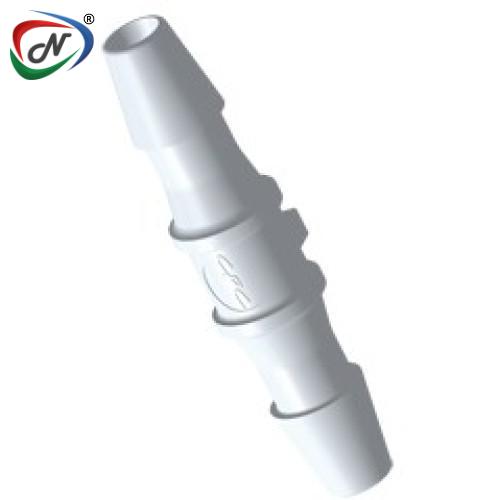 CPC Quick Connect & Disconnect Solutions HS470 Straight Fitting, 1/8 HB X 1/8 HB, Natural PVDF NSSP005536