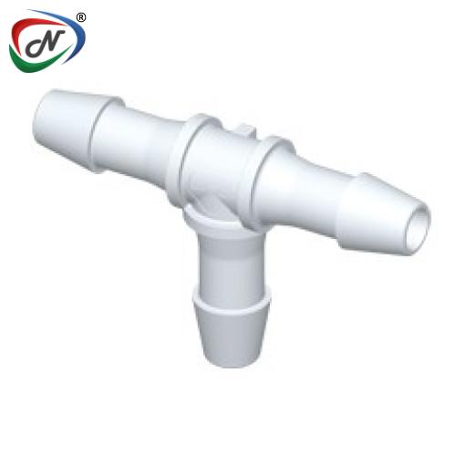 CPC Quick Connect & Disconnect Solutions HT670 Tee Fitting, 3/16 HB X 3/16 HB X 3/16 HB HB, Natural PVDF NSSP005668