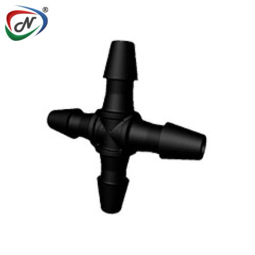 CPC Quick Connect & Disconnect Solutions HX231 Four Way Union, 1/16 HB, Black Nylon NSSP005682