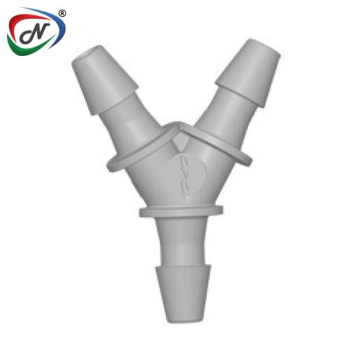 CPC Quick Connect & Disconnect Solutions HY2 Y Fitting, 1/16 HB X 1/16 HB X 1/16 HB Natural Polypropylene NSSP005688