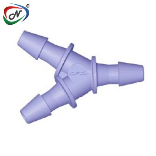 CPC Quick Connect & Disconnect Solutions HY291 Y Fitting, 1/16 HB X 1/16 HB X 1/16 HB, Purple Tint Polycarbonate NSSP005692