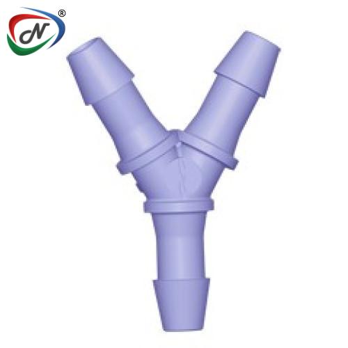 CPC Quick Connect & Disconnect Solutions HY691 Y Fitting, 3/16 HB X 3/16 HB X 3/16 HB, Purple Tint Polycarbonate NSSP005706