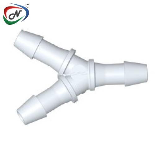 CPC Quick Connect & Disconnect Solutions HY670 Y Fitting, 3/16 HB X 3/16 HB X 3/16 HB Natural PVDF NSSP005710