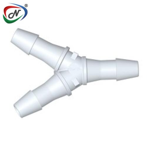 CPC Quick Connect & Disconnect Solutions HY830 Y Fitting, 1/4 HB X 1/4 HB X 1/4 HB, White Nylon NSSP005713