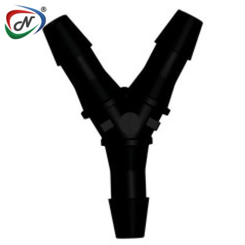 CPC Quick Connect & Disconnect Solutions HY831 Y Fitting, 1/4 HB X 1/4 HB X 1/4 HB Black Nylon NSSP005714