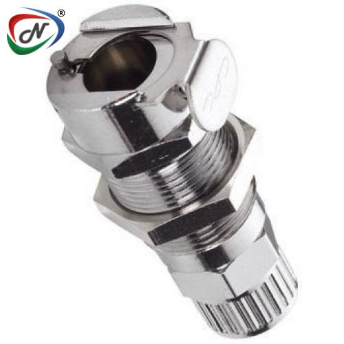 CPC Quick Connect & Disconnect Solutions LC12006 3/8 PTF Non-Valved Panel Mount Chrome-plated Brass Coupling Body NSSP005777