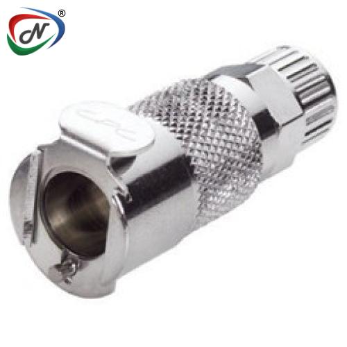 CPC Quick Connect & Disconnect Solutions LC13006NA 3/8 PTF Non-Valved In-Line Chrome-plated Brass Coupling Body Nut Assembled NSSP005782