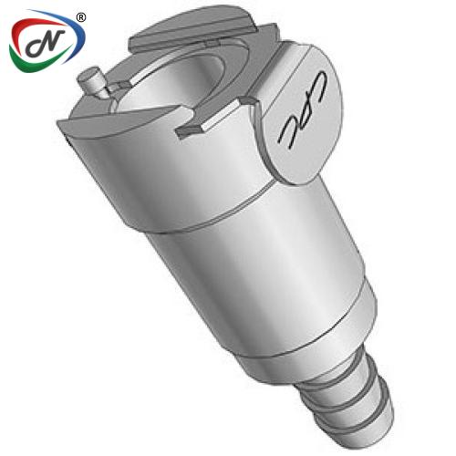 CPC Quick Connect & Disconnect Solutions LC17005 5/16 Hose Barb Non-Valved In-Line Chrome-plated Brass Coupling Body NSSP005787