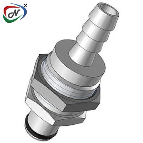 CPC Quick Connect & Disconnect Solutions LC42004NA 1/4 Hose Barb Non-Valved Panel Mount Chrome-plated Brass Coupling Insert Nut Assembled NSSP005808