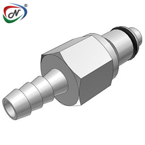 CPC Quick Connect & Disconnect Solutions LCD22004HT 1/4 Hose Barb Valved In-Line Chrome plated Brass Coupling Insert High Temp Valve NSSP005879