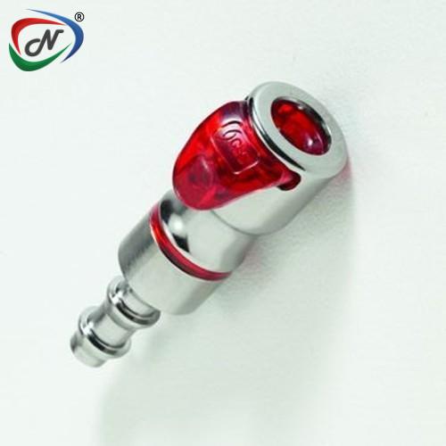 CPC Quick Connect & Disconnect Solutions LQ2D1704LRED 1/4 Hose Barb Valved In-Line Body - Red NSSP006037