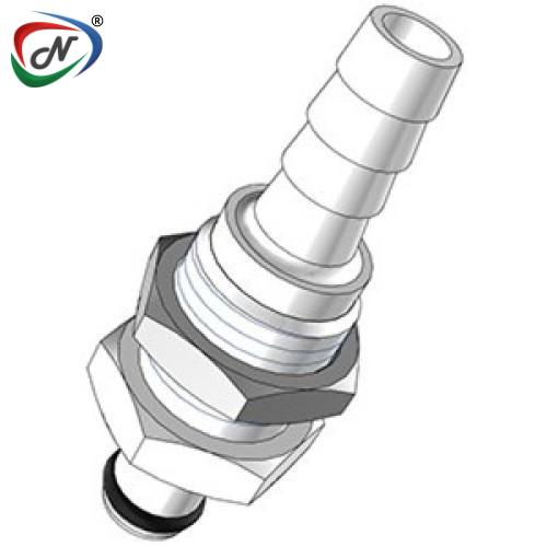 CPC Quick Connect & Disconnect Solutions PMC4204NA 1/4 Hose Barb Non-Valved Panel Mount  Acetal Coupling Insert Nut Assembled NSSP006378