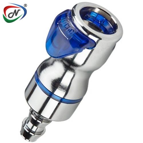 CPC Quick Connect & Disconnect Solutions LQ6D17008LBLUV 1/2 Locking HB Valved In-Line Body - Blue, FKM Seal NSSP006438