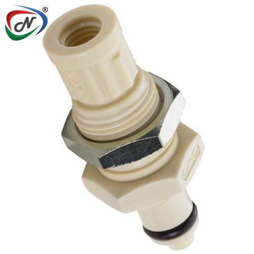 CPC Quick Connect & Disconnect Solutions PMC18042812 1/4-28 Female Non-Valved Panel Mount Polypropylene Coupling Body NSSP006551