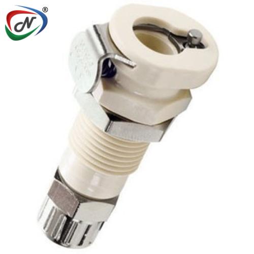 CPC Quick Connect & Disconnect Solutions PMC120412NA 1/4 PTF Non-Valved Panel Mount Polypropylene Coupling Body Nut Assembled NSSP006596