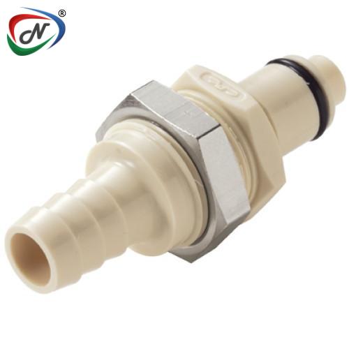 CPC Quick Connect & Disconnect Solutions PLCD42006NA 3/8 Hose Barb Valved Panel Mount Acetal Coupling Insert Nut Assembled NSSP006637