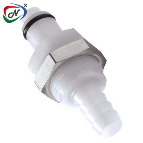 CPC Quick Connect & Disconnect Solutions PLCD42005NA 5/16 Hose Barb Valved Panel Mount Acetal Coupling Insert Nut Assembled NSSP006639