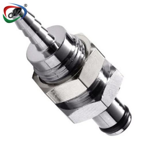 CPC Quick Connect & Disconnect Solutions MC4202 1/8 Hose Barb Non-Valved Panel Mount Chrome-plated Brass Coupling Insert NSSP006675