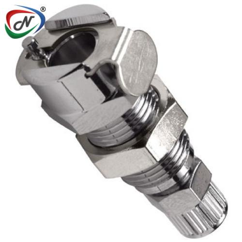 CPC Quick Connect & Disconnect Solutions MCD12025NA 5/32 PTF Valved Panel Mount Chrome- plated Coupling Body Nut Assembled NSSP006705