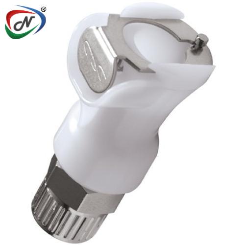 CPC Quick Connect & Disconnect Solutions PLCD23006V 3/8 Hose Barb Valved Elbow Acetal Coupling Insert FKM Seal NSSP006710