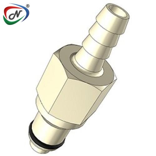 CPC Quick Connect & Disconnect Solutions PLCD2300412V 1/4 Hose Barb Valved Elbow Polypropylene Coupling Insert FKM Seal NSSP006721
