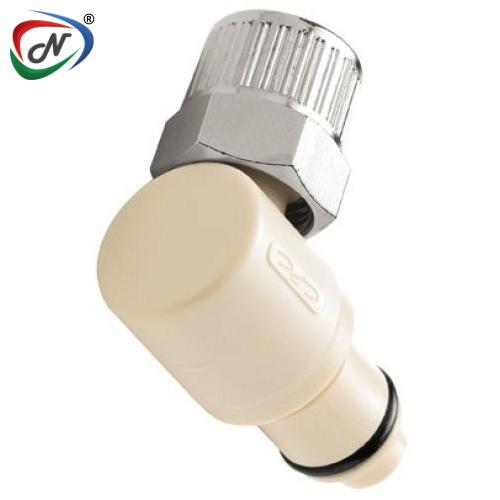 CPC Quick Connect & Disconnect Solutions PLCD2100612 3/8 PTF Valved Elbow Polypropylene Coupling Insert NSSP006752