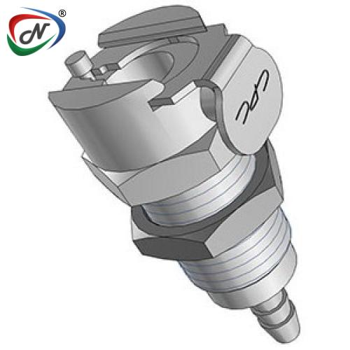 CPC Quick Connect & Disconnect Solutions MCD1602V 1/8 Hose Barb Valved Panel Mount Chrome plated Brass Coupling Body FKM Seal NSSP006760