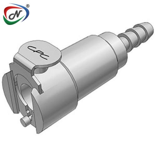 CPC Quick Connect & Disconnect Solutions MCD1703 3/16 Hose Barb Valved In-Line Chrome plated Brass Coupling Body NSSP006815