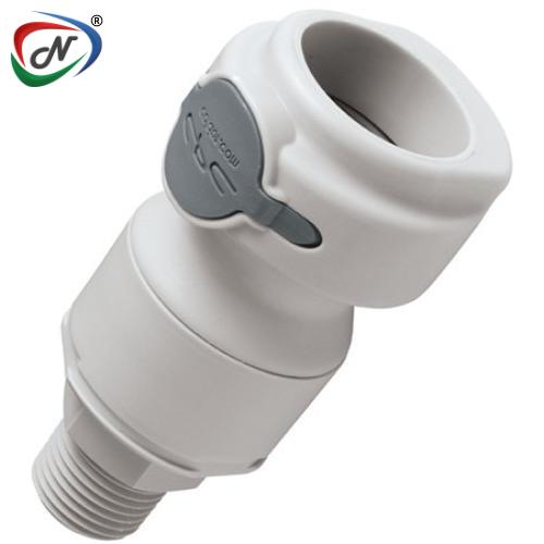 CPC Quick Connect & Disconnect Solutions NSHD20008V 1/2 JACO Valved In-Line Molded Grey Grey Polypropylene Coupling Insert FKM Seal NSSP006998