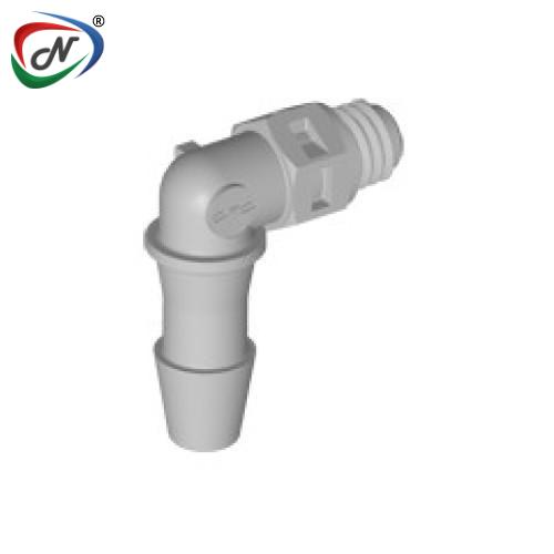 CPC Quick Connect & Disconnect Solutions ME5 Elbow Fitting, tapered 10-32 X 5/32 HB Natural Polypropylene NSSP007116