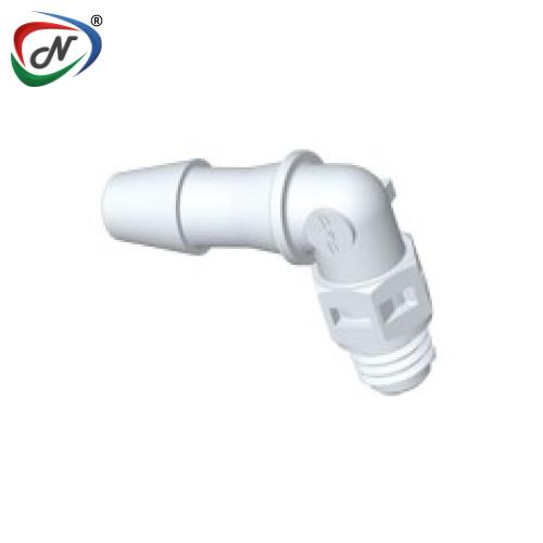 CPC Quick Connect & Disconnect Solutions ME530 Elbow Fitting, tapered 10-32 X 5/32 HB, White Nylon NSSP007118