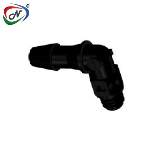 CPC Quick Connect & Disconnect Solutions ME531 Elbow Fitting, tapered 10-32 X 5/32 HB Black Nylon NSSP007120