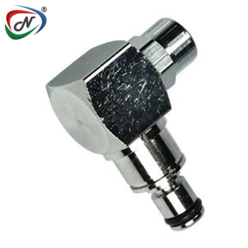 CPC Quick Connect & Disconnect Solutions MM2104V 1/4 PTF Non-Valved Elbow Multi-Mount Chrome-plated Brass Coupling Insert FKM Seal NSSP007135