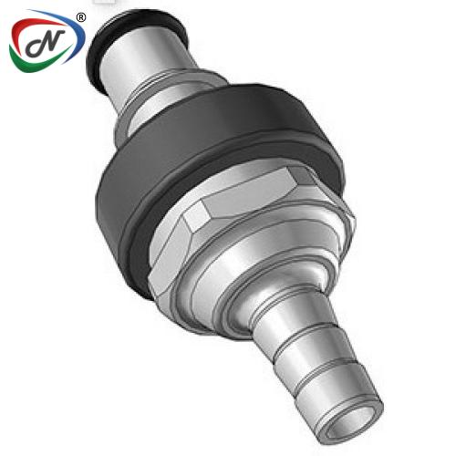 CPC Quick Connect & Disconnect Solutions NS4D22004V 1/4 Hose Barb Valved In-Line Molded Grey Polypropylene Coupling Insert FKM Seal NSSP007140
