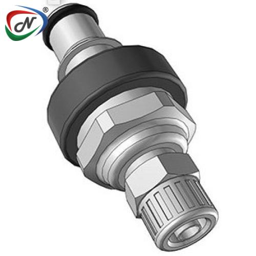 CPC Quick Connect & Disconnect Solutions NS4D20004V 1/4 PTF Valved In-Line Molded Grey Polypropylene Coupling Insert FKM Seal NSSP007162